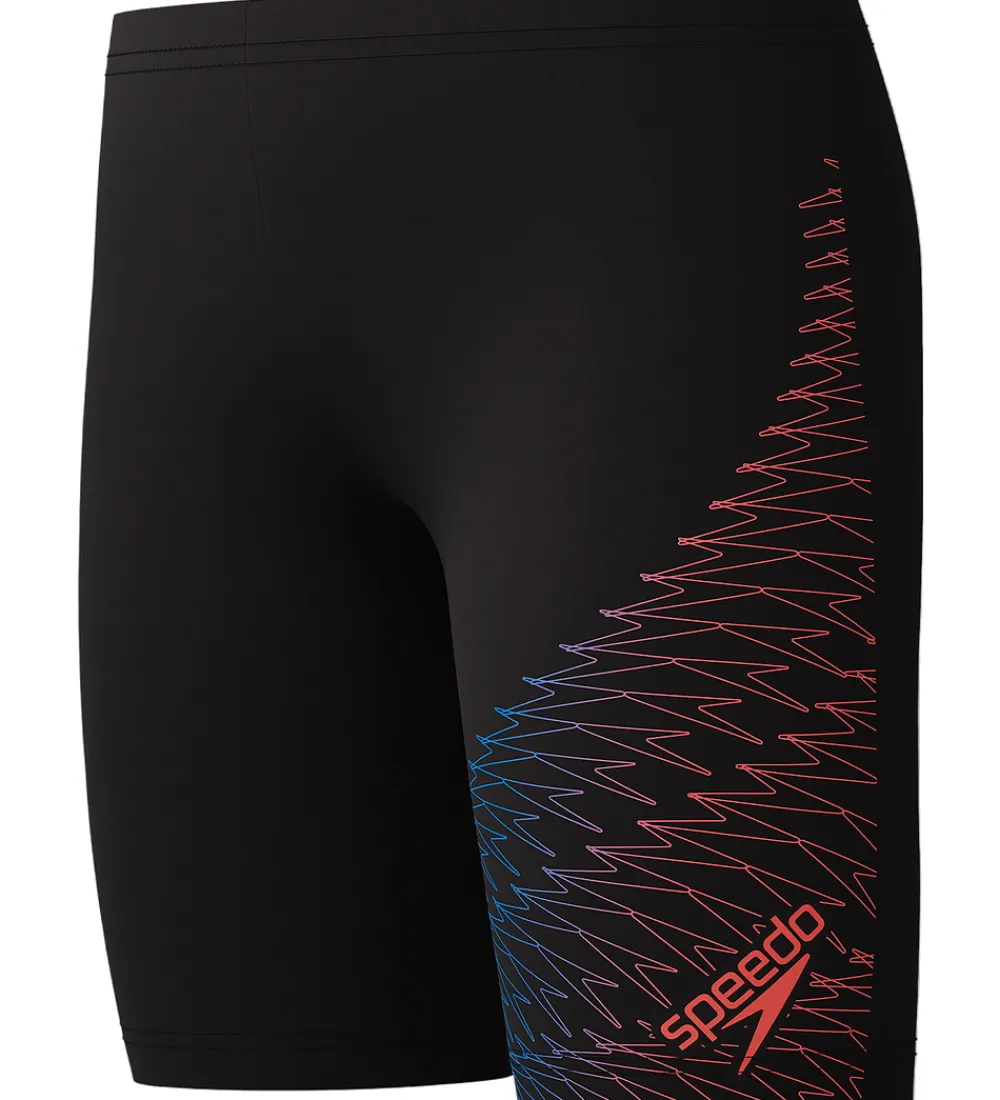 Speedo Svømmetøj|Svømning*Badebukser - Medley Logo - Sort m. Rød