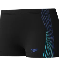 Svømmetøj-Speedo Badebukser - Plastisol Placement - Sort m. Blå