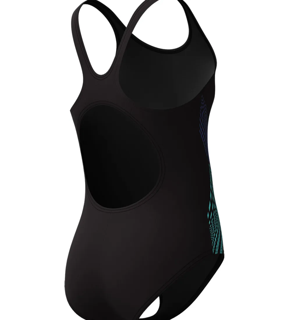 Svømmetøj-Speedo Badedragt - Placemement Muscleback - Sort m. Blå