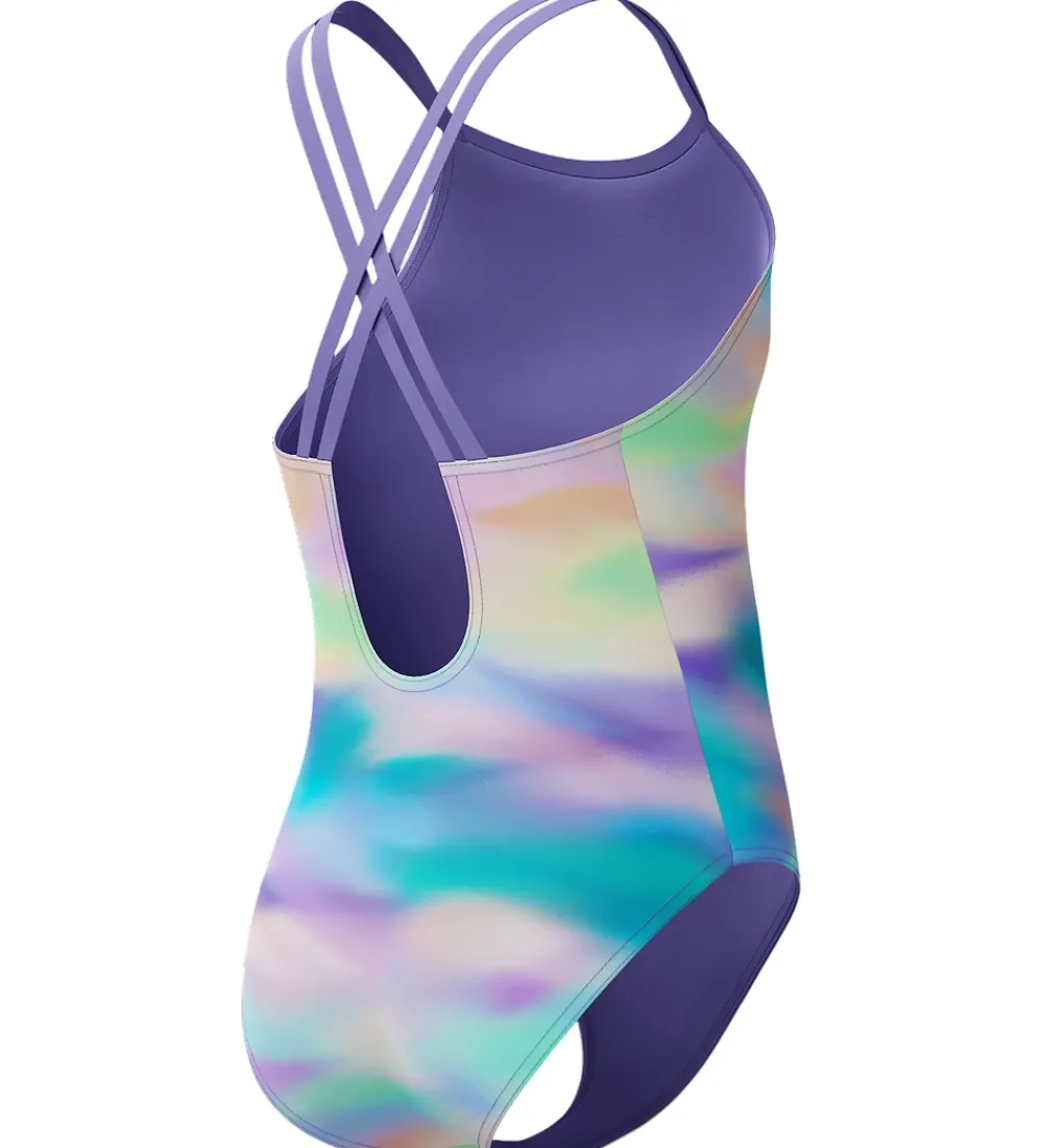 Speedo Svømmetøj|Svømning*Badedragt - Printed Twinstrap - Lilla/Grøn/Orange