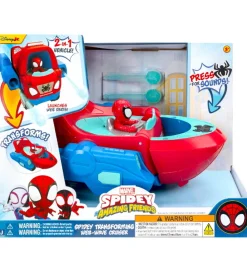 Biler, Tog Og Køretøjer-Spidey Båd m. Lyd - Transforming Web-Wave Cruiser