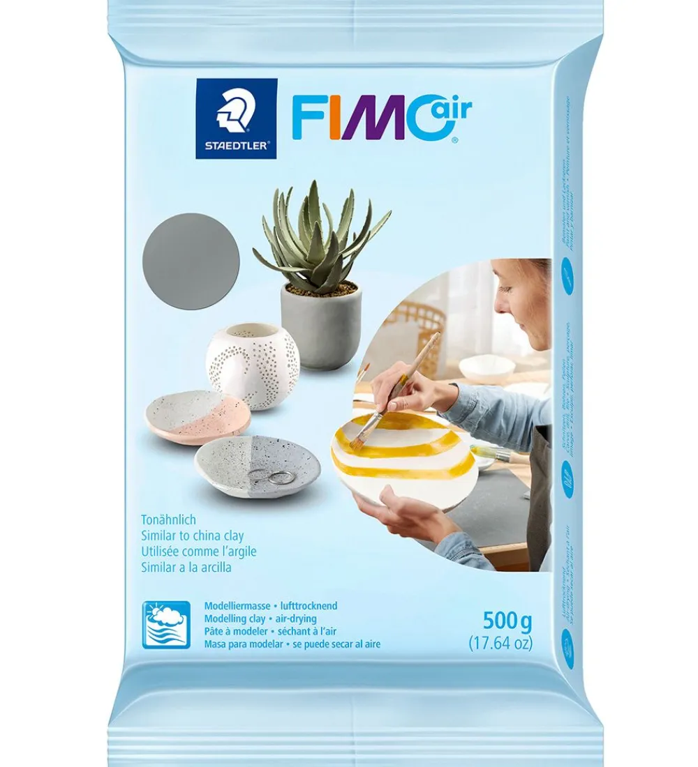 Modellervoks-Staedtler FIMO Modellervoks - 500g - Grå