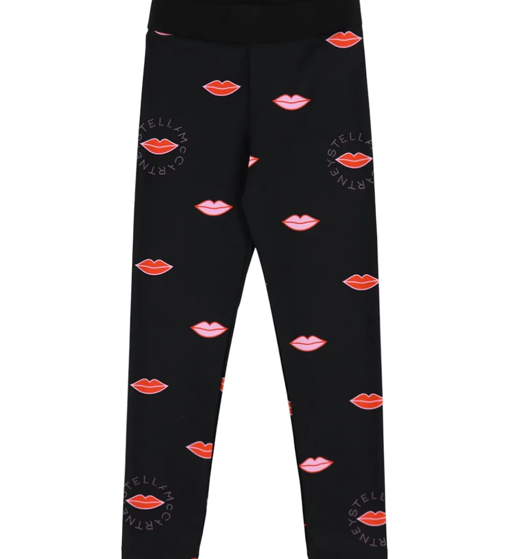 Badetøj-Stella McCartney Kids Leggings - Sort m. Læber