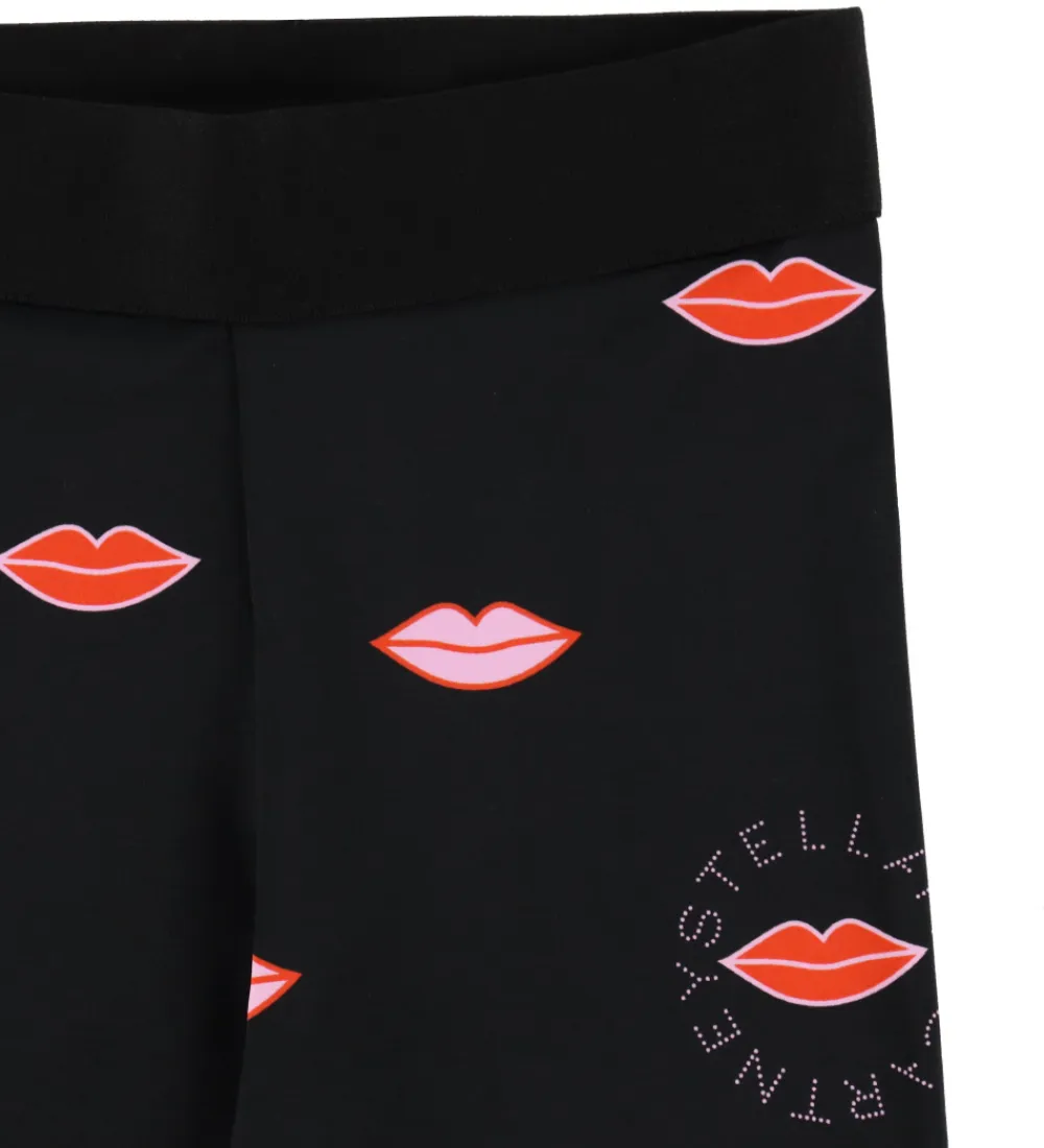 Badetøj-Stella McCartney Kids Leggings - Sort m. Læber