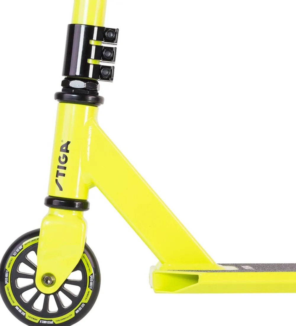 Stiga Løbehjul|Løbehjul*Løbehjul - Trick Scooter - Hood - Sort/Limegrøn