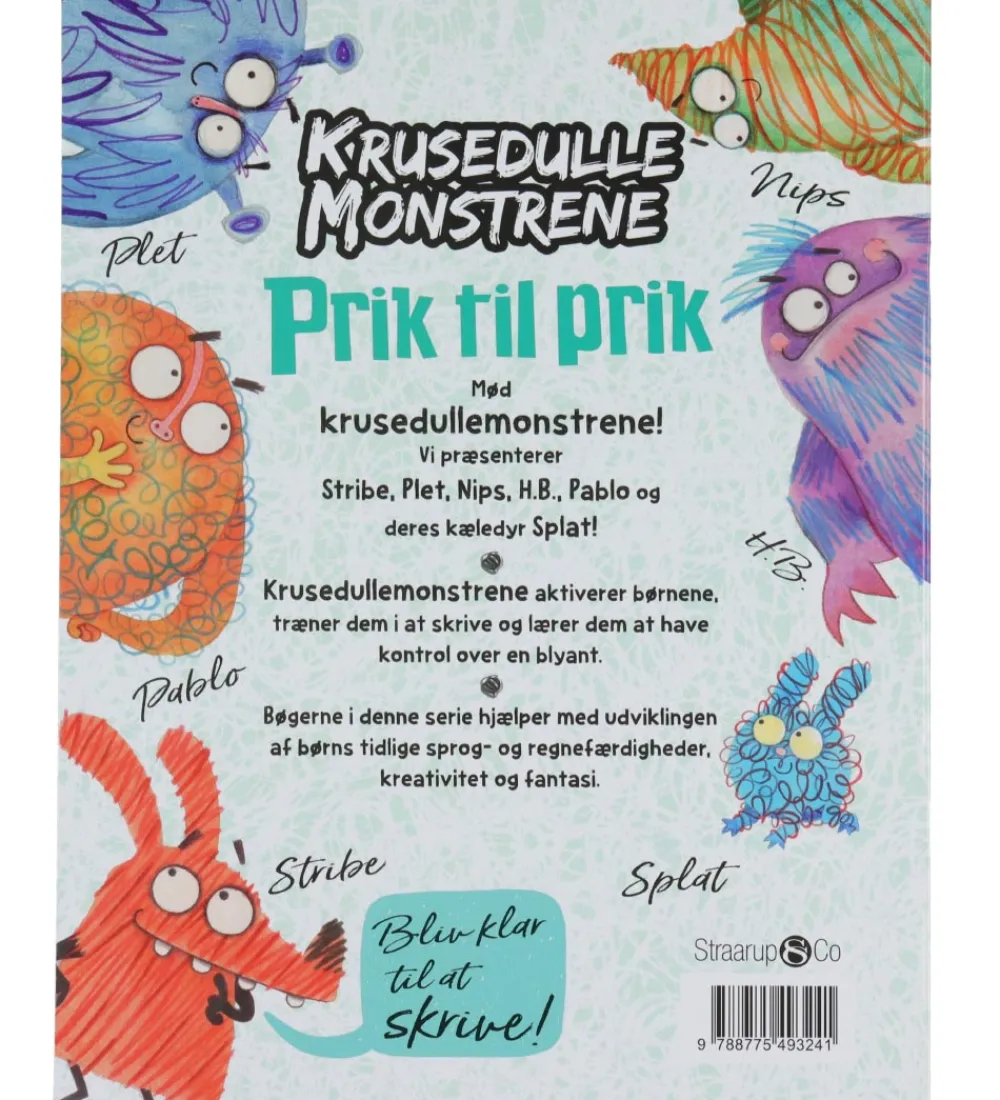 Læringsbøger-Straarup & Co Bog - Krusedulle Monstrene - Prik til Prik - Dansk