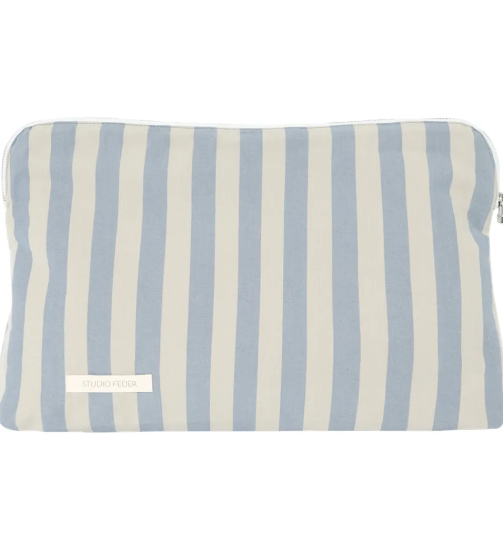 Studio Feder Toilettasker|Toilettasker*Toilettaske - Celia - Cotton - Pale Blue Stripe