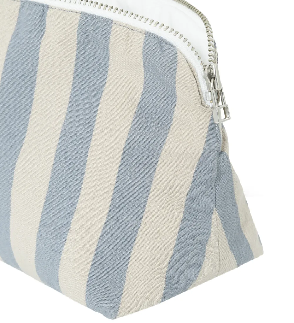 Toilettasker|Toilettasker-Studio Feder Toilettaske - Celia Mini - Cotton - Pale Blue Strip