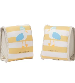 SunnyLife Badevinger*Badevinger - 3-6 år - Sid The Seagull - Mustard Stripe