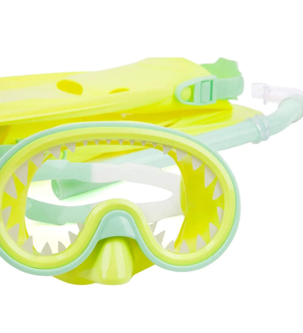 Svømmefødder-SunnyLife Snorkelsæt - Neon