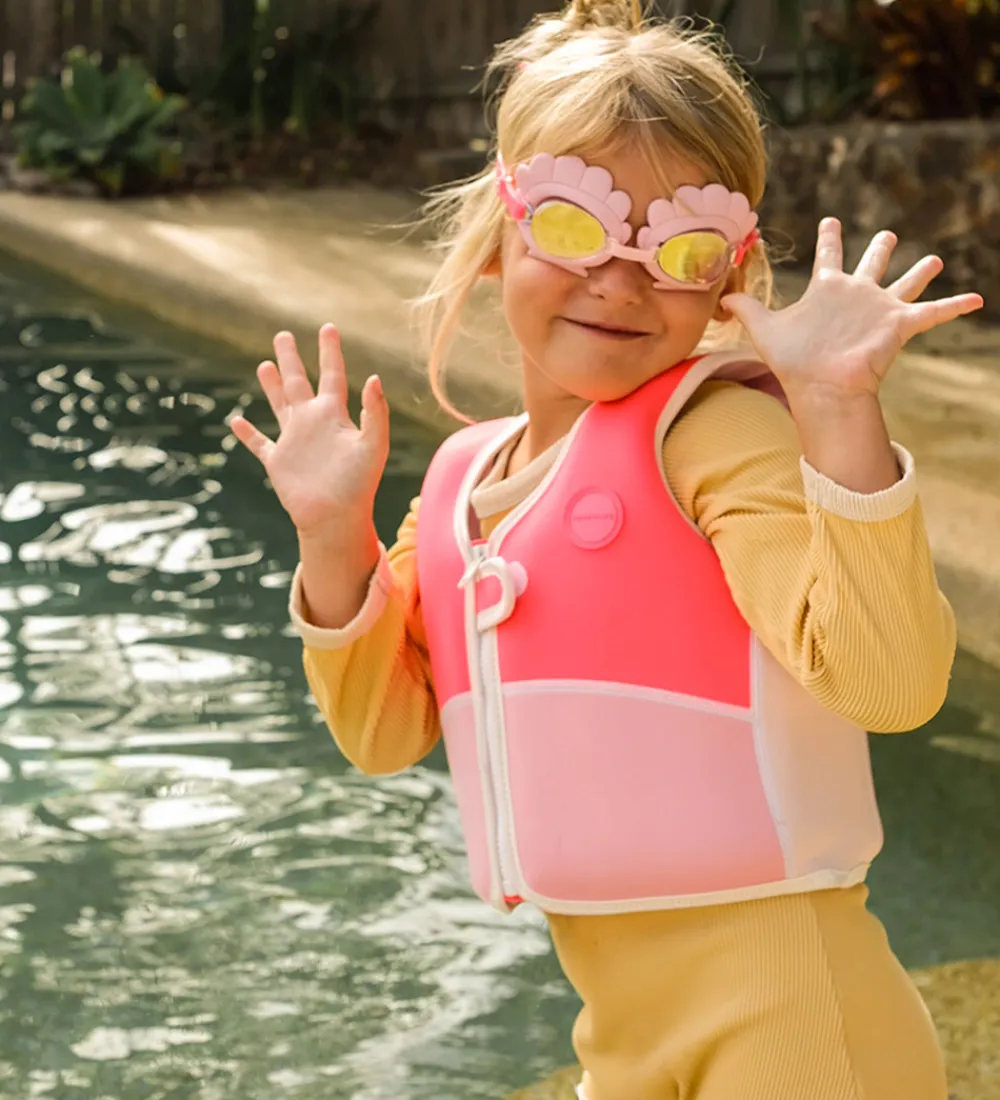 SunnyLife Svømmeveste*Svømmevest - Melody the Mermaid - 3-6 År - Neon Straw