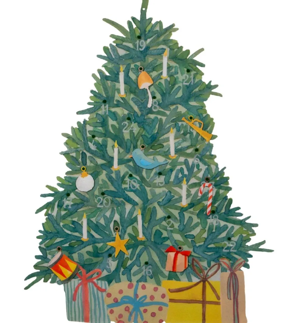 Wallsticker|Julekalender-Thats Mine That's Mine Julekalender m. 24 Juleophæng - Felt Christmas Tree
