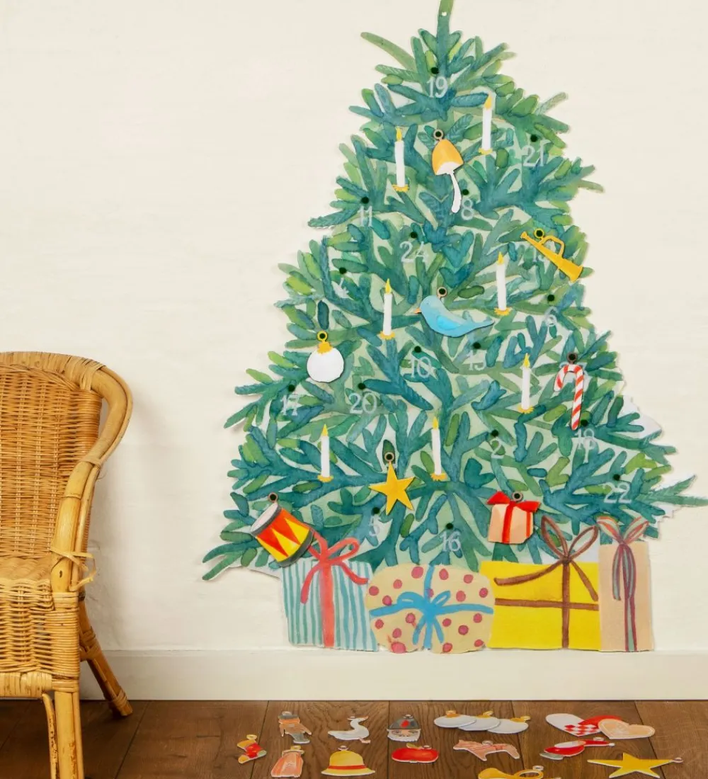 Wallsticker|Julekalender-Thats Mine That's Mine Julekalender m. 24 Juleophæng - Felt Christmas Tree