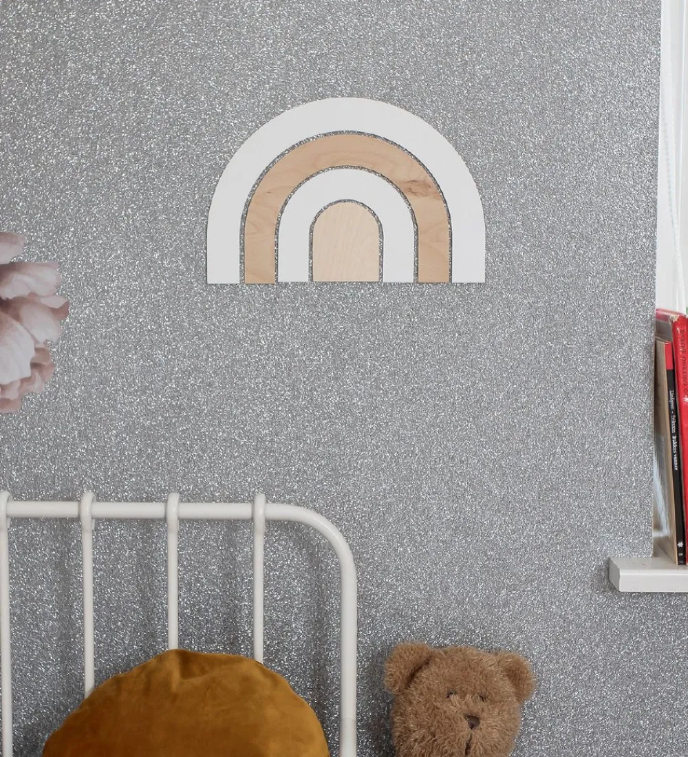 Thats Mine Wallsticker*That's Mine Vægdekoration - Regnbue - 17x27 - Hvid