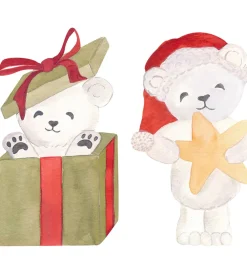 Wallsticker|Julepynt-Thats Mine That's Mine Wallstickers - 19 cm - Santa Bears