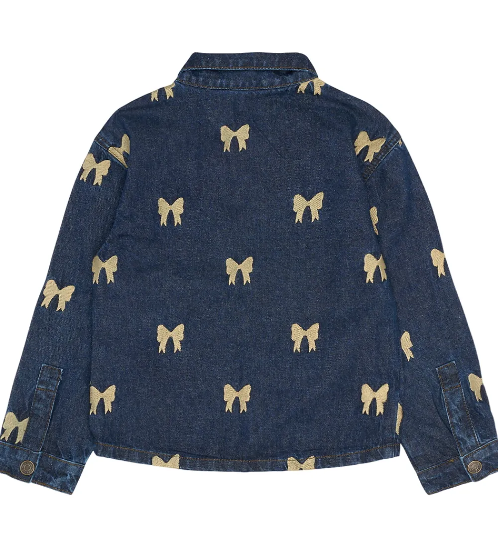 Skjorter-The New Denimjakke - TnRaquel - Medium Blue Denim AOP