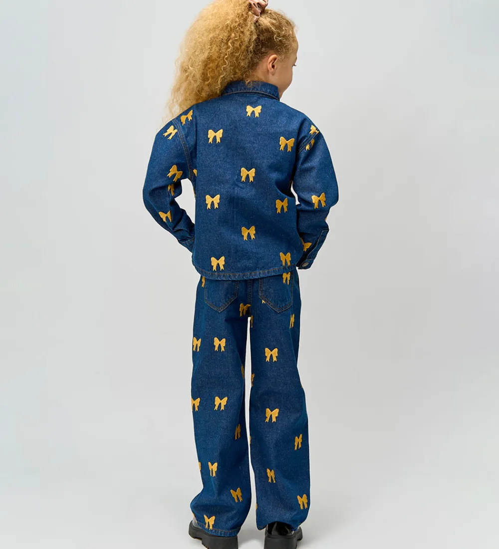 Skjorter-The New Denimjakke - TnRaquel - Medium Blue Denim AOP