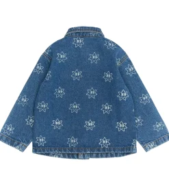 The New Skjorter*Siblings Denimjakke - TnstRipley - Medium Blue Denim AOP