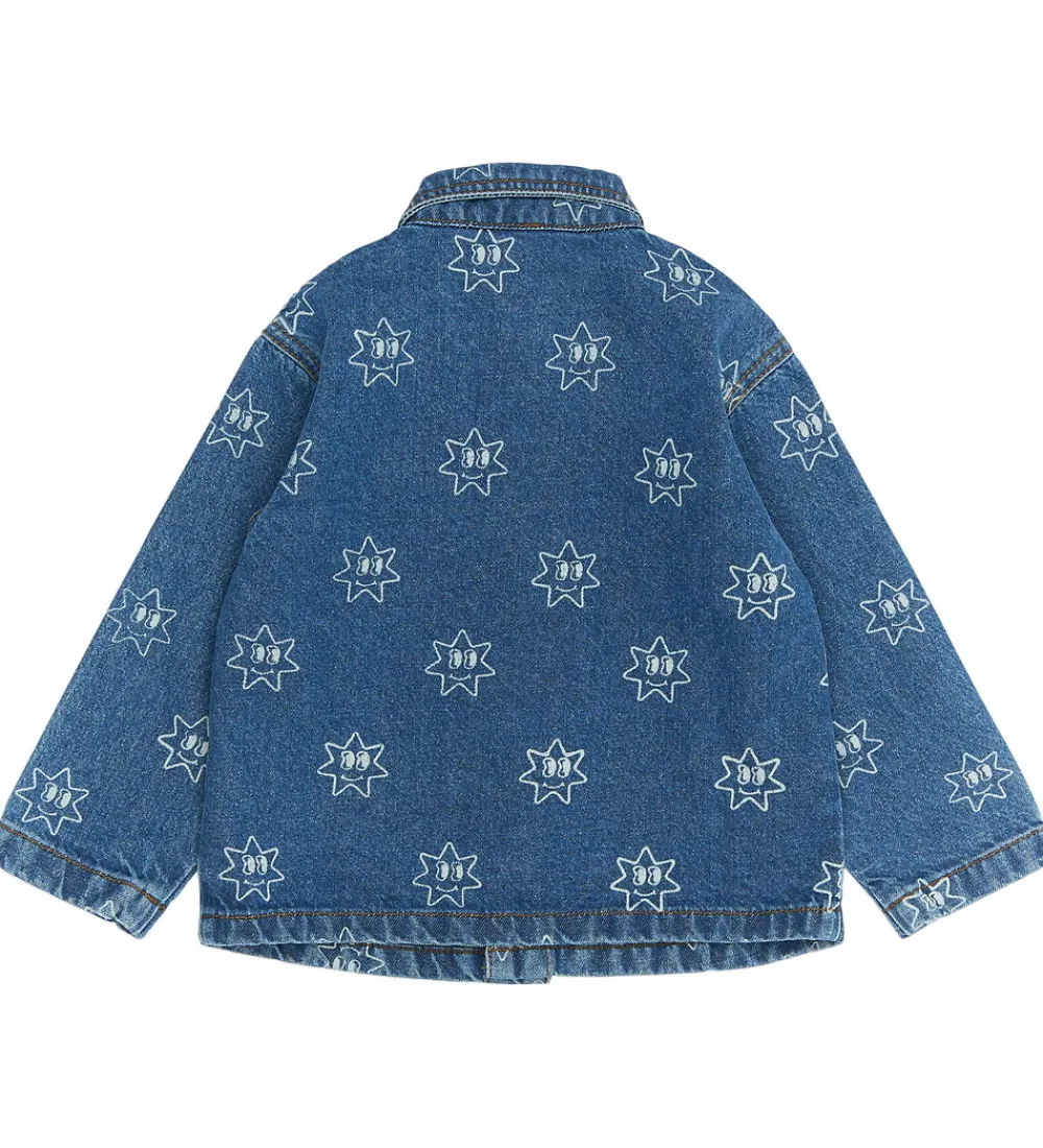 The New Skjorter*Siblings Denimjakke - TnstRipley - Medium Blue Denim AOP