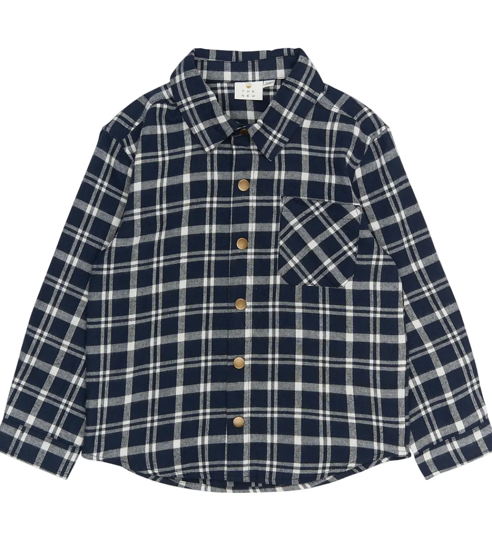 Skjorter-The New Skjorte - TnRonan - Navy Blazer Check