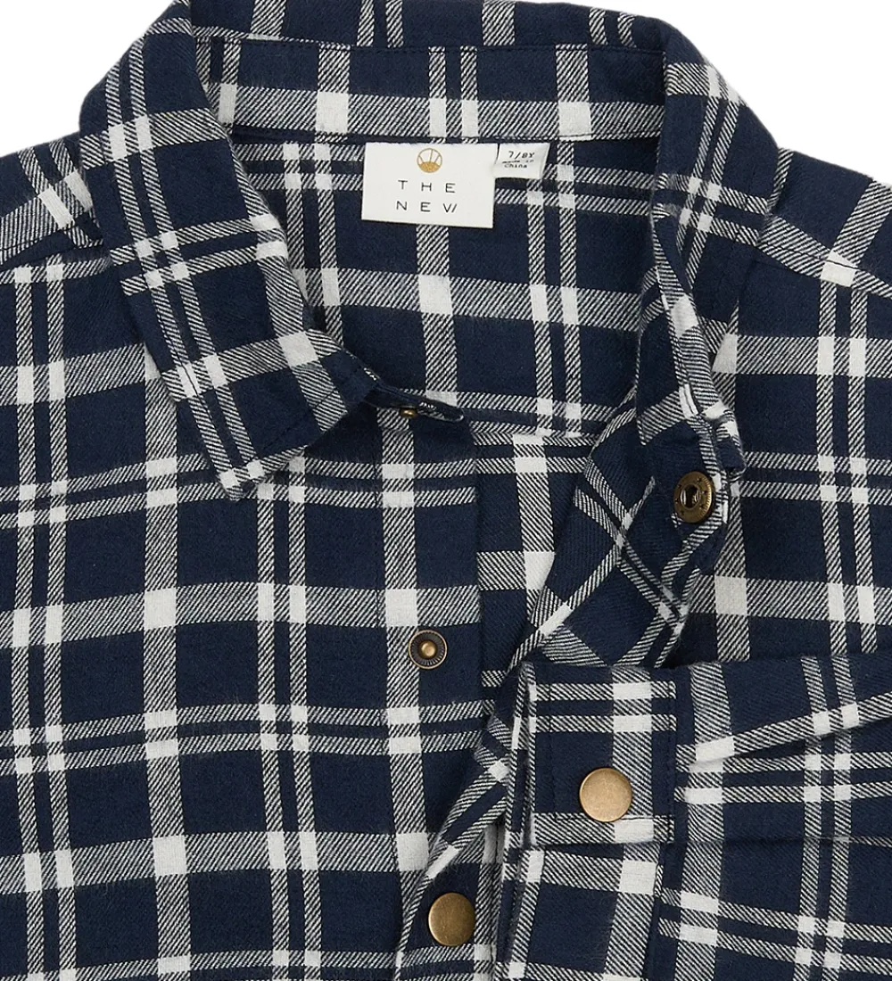 Skjorter-The New Skjorte - TnRonan - Navy Blazer Check