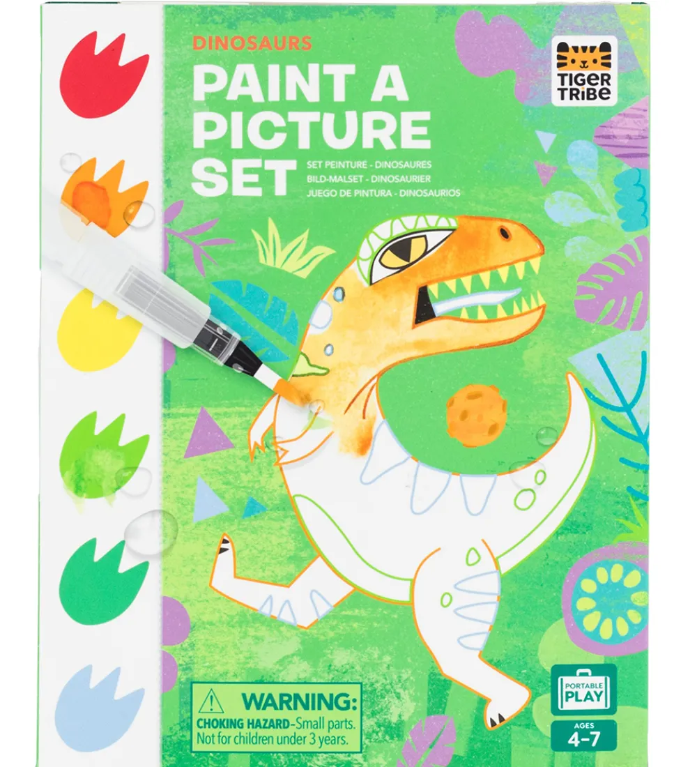 Skriveredskaber-Tiger Tribe Farvesæt - Paint A Picture Set - Dinosaurs