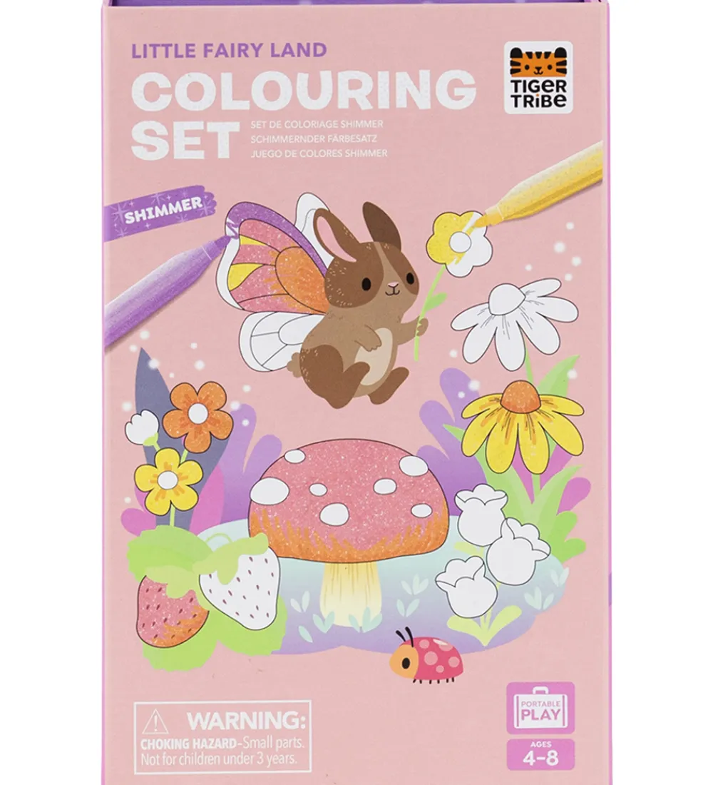Skriveredskaber-Tiger Tribe Farvesæt - Shimmer Colouring Set - Little Fairy Land
