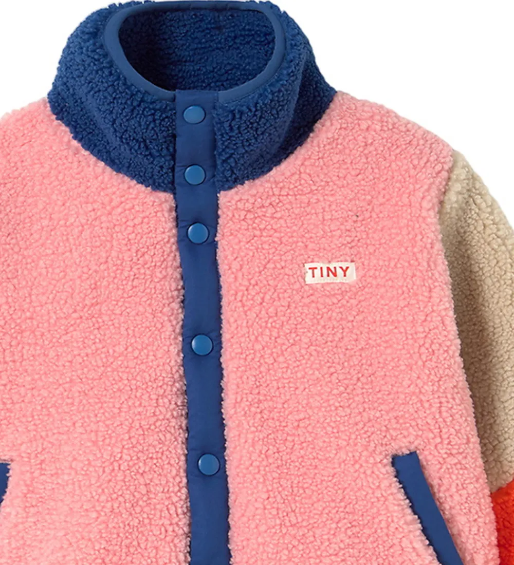 Tiny Cottons Fleece*Fleecejakke - Color Block Polar - Mørkeblå
