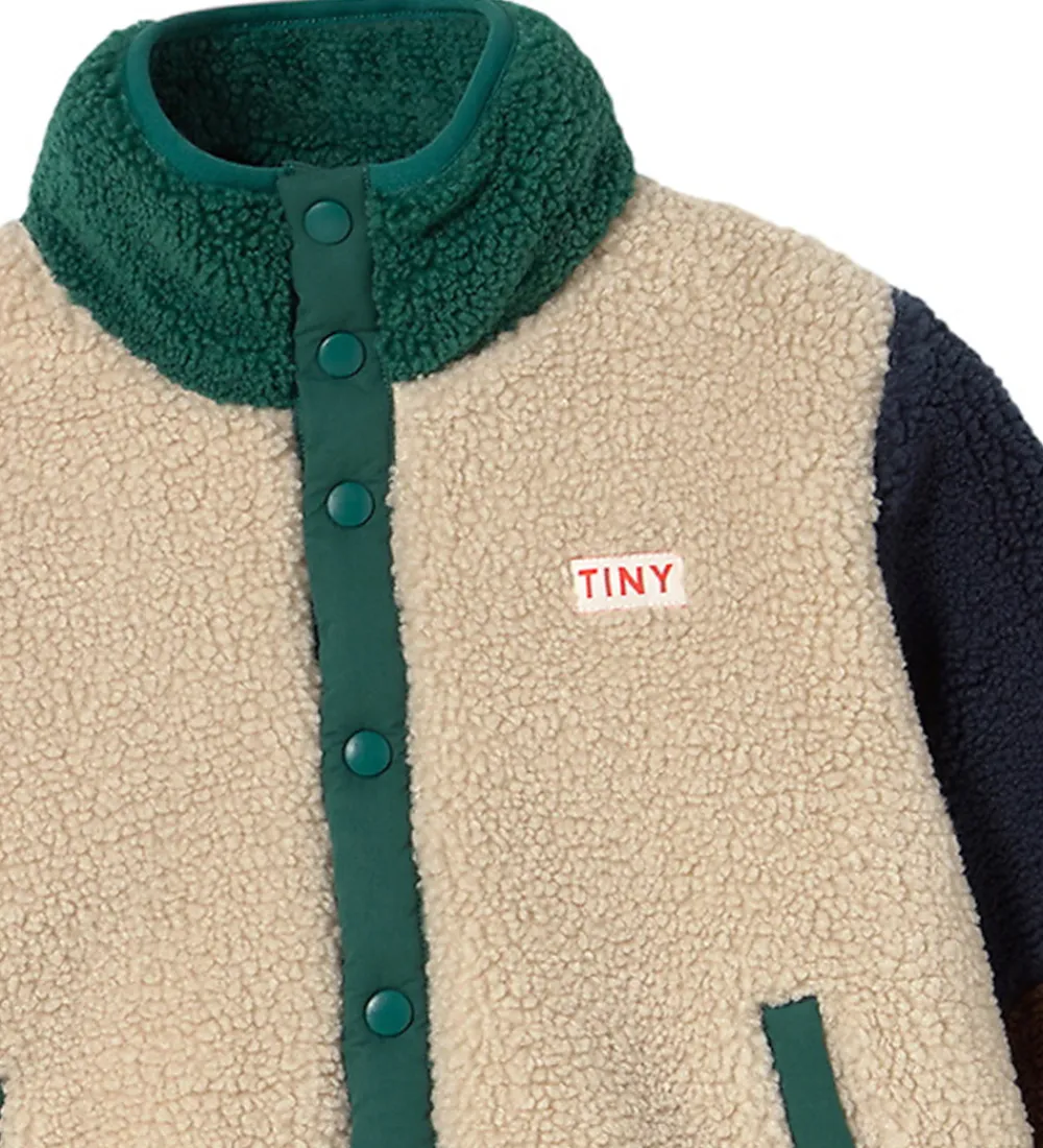 Fleece-Tiny Cottons Fleecejakke - Color Block Polar - Dark Green