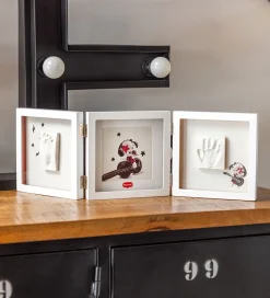 Kreasæt-Tiny Love Aftryksæt - Hånd/Fod - Dobbeltramme - Hvid