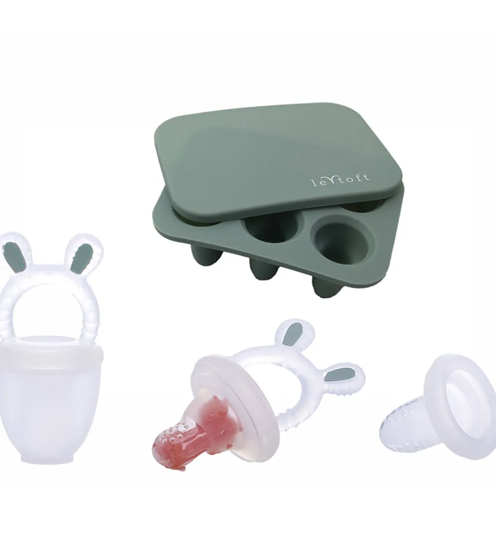 Sutteflasker|Amning-Tiny Tot Food Feeder m. Mini Fryseform - Smokey Green