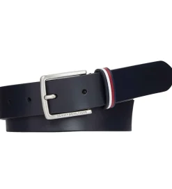 Bælter-Tommy Hilfiger Bælte - Leather Belt - Navy Blue