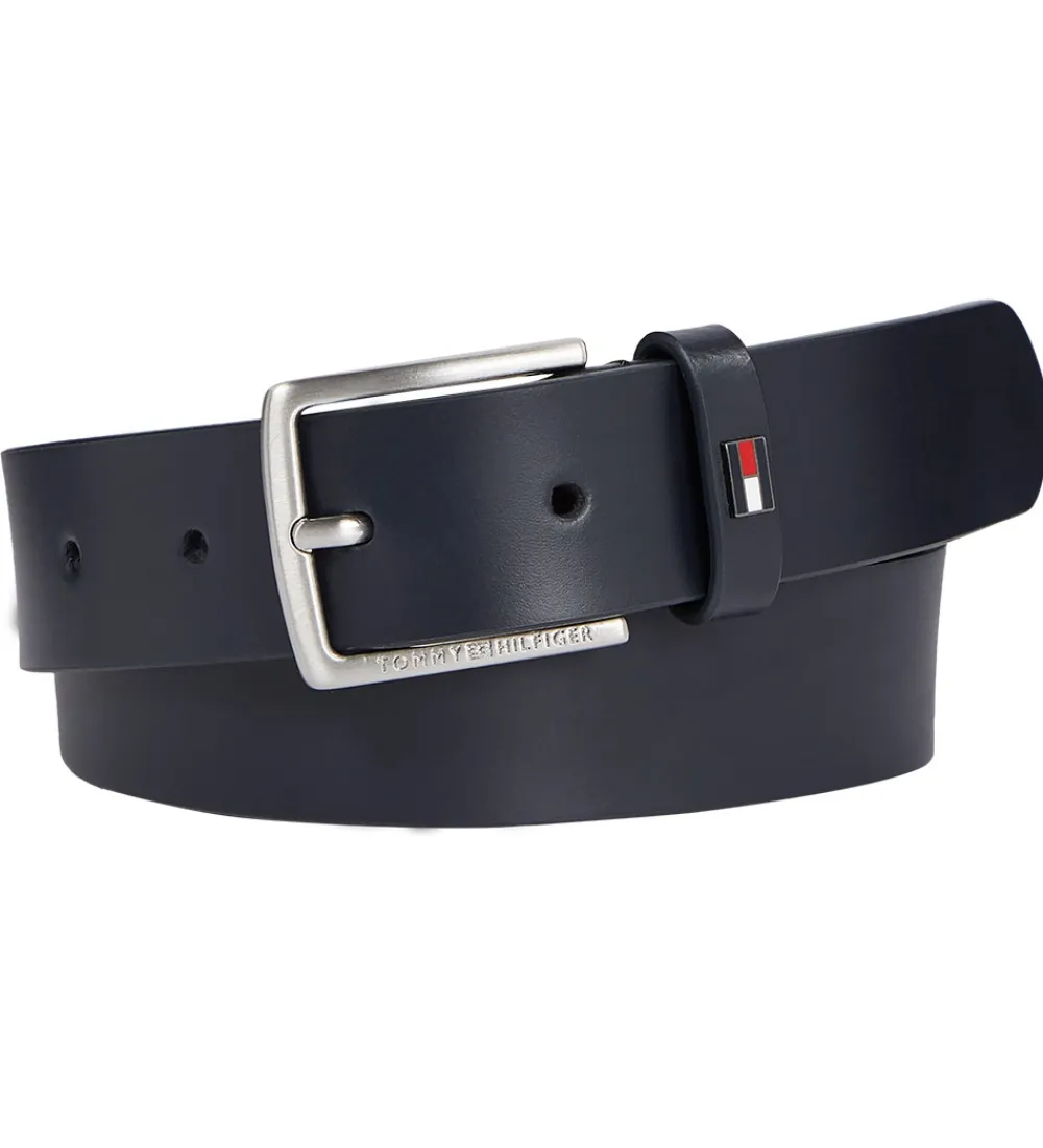 Bælter-Tommy Hilfiger Bælte - Leather - Space Blue