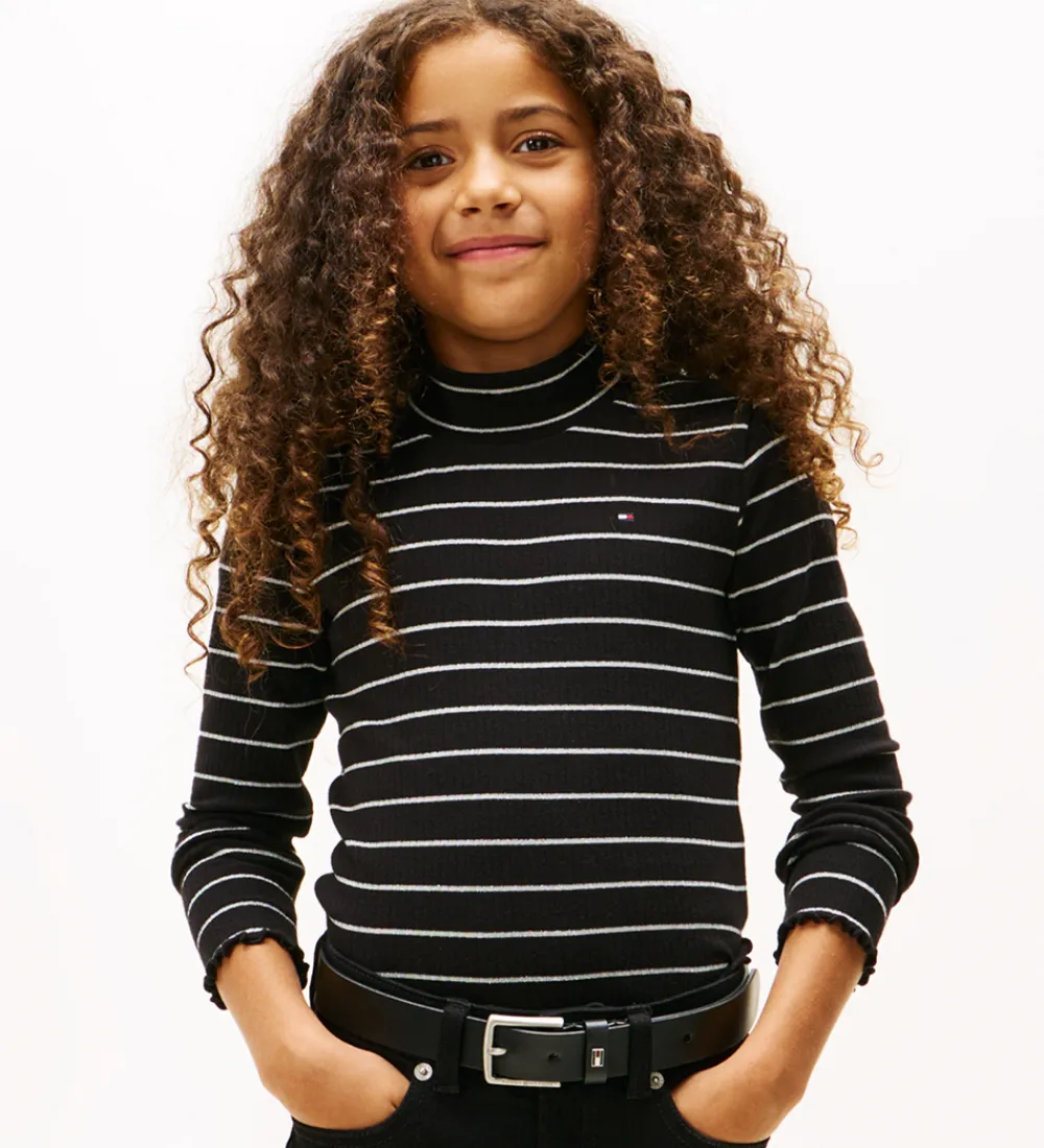 Tommy Hilfiger Bluser*Bluse - Mock Neck - Black