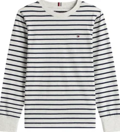 Bluser-Tommy Hilfiger Bluse - Stripe - Light Grey Heather Stripe Grey