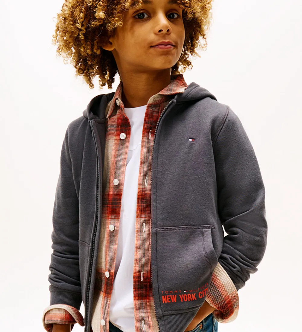 Cardigans-Tommy Hilfiger Cardigan - sweat - Washed Black/Grey