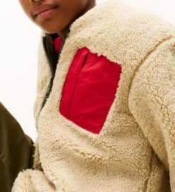 Tommy Hilfiger Fleece*Fleecejakke - Vendbar - Pewter Green/Beige