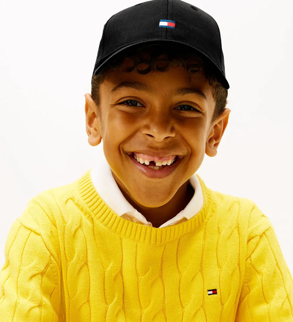 Kasketter-Tommy Hilfiger Kasket - Small Flag - Sort