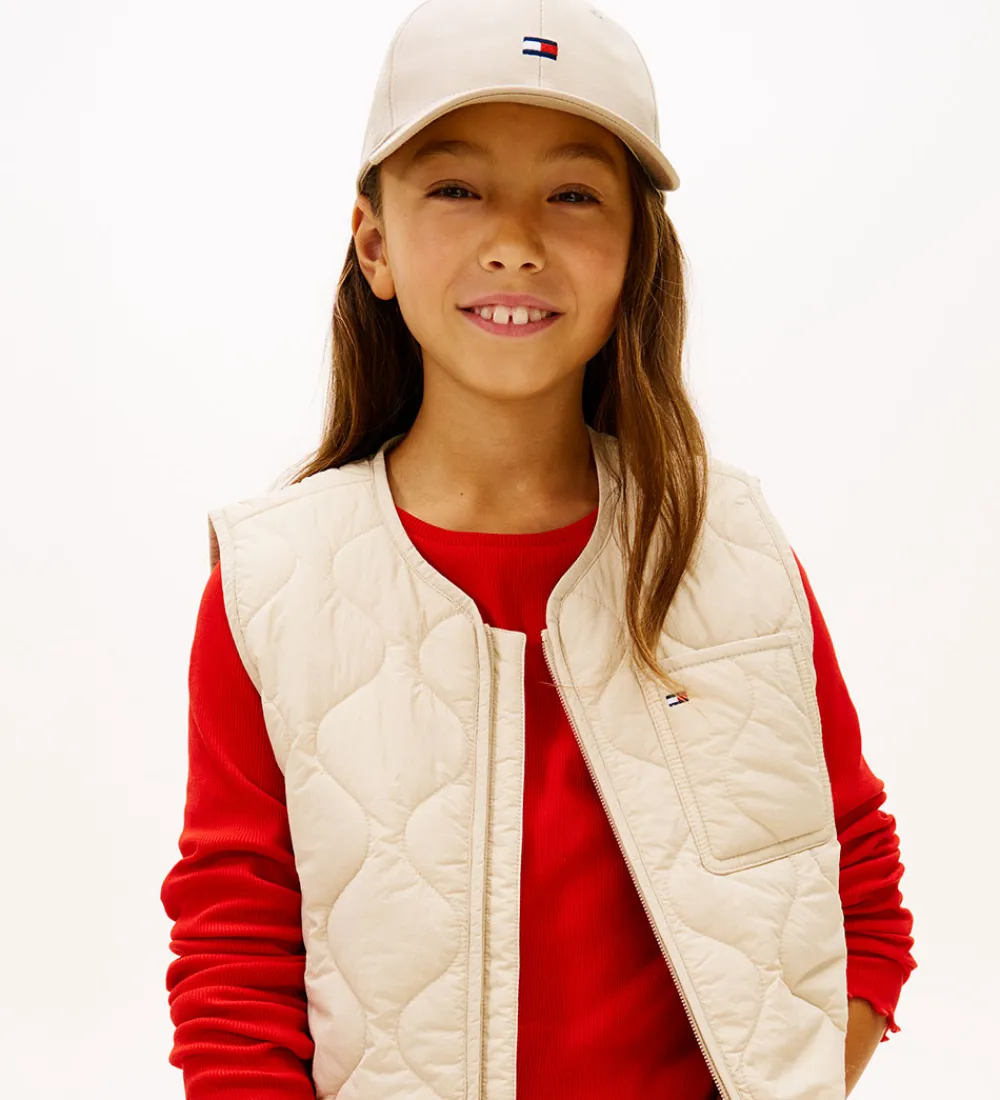 Kasketter-Tommy Hilfiger Kasket - Small Flag - Gulf SandBeige