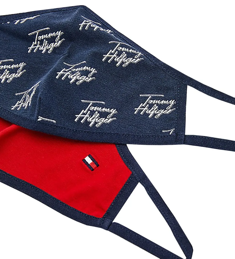 Tommy Hilfiger Mundbind*Mundbind - 2-pak - Navy/Rød