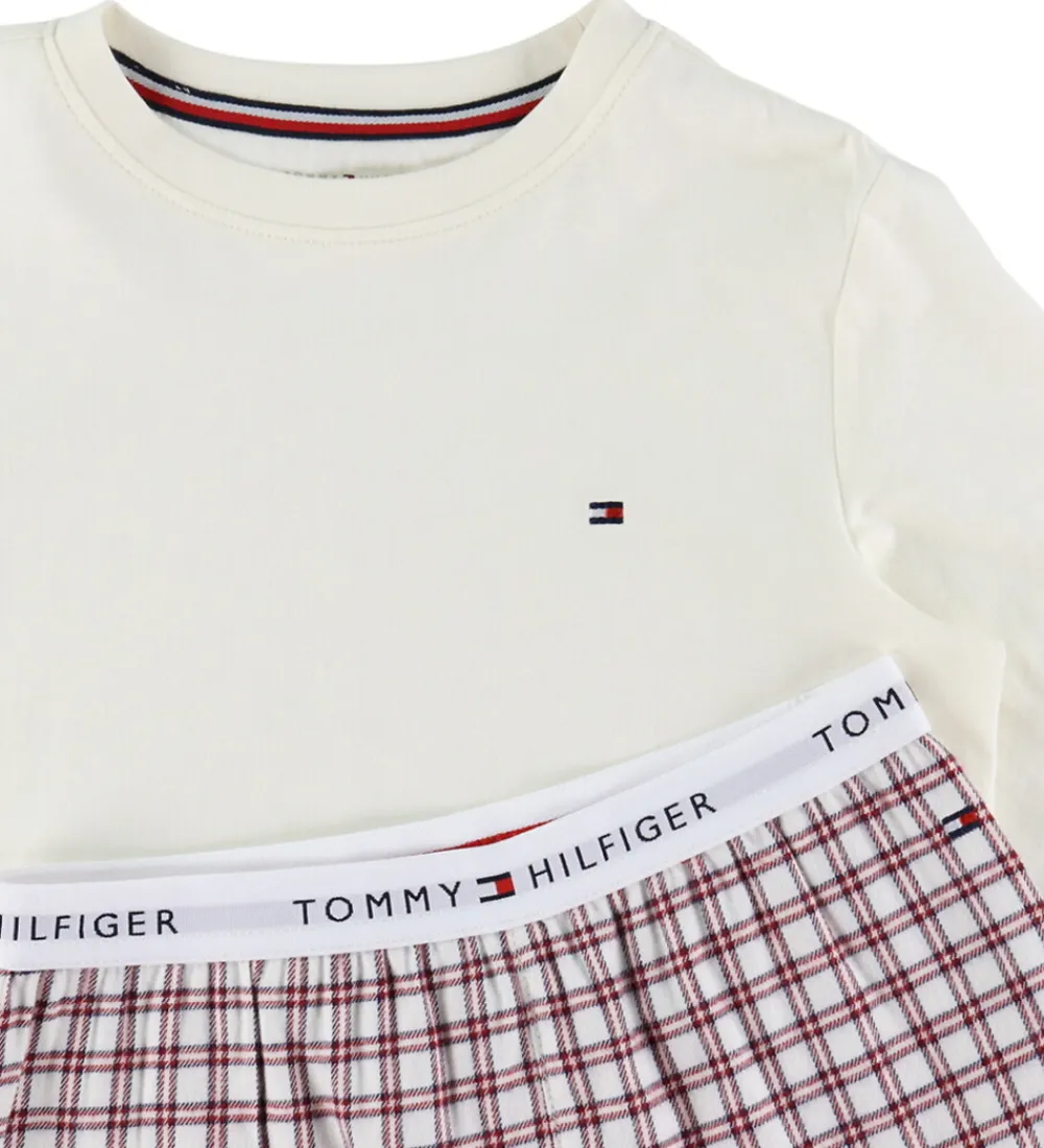 Nattøj-Tommy Hilfiger Nattøj - Ivory Silk/Mini Plaie Ivory