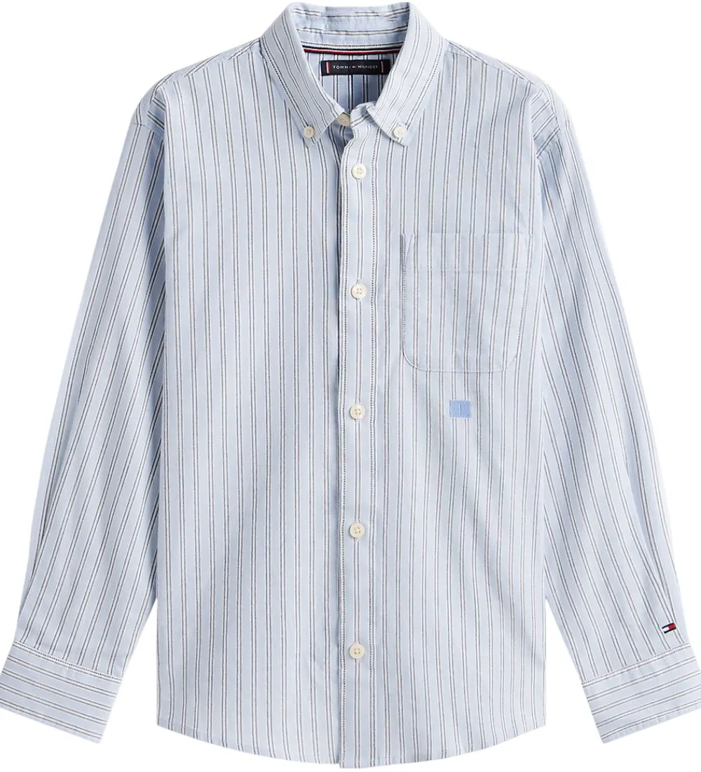 Tommy Hilfiger Konfirmationstøj*Skjorte - Multi Stripe - Breezy Blue