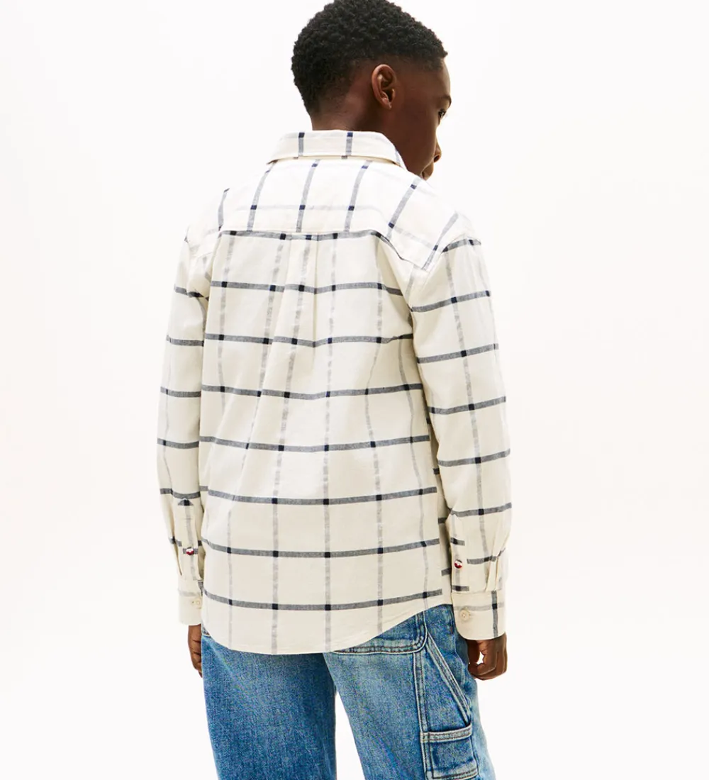 Skjorter|Konfirmationstøj-Tommy Hilfiger Skjorte - Window Pane Check - Hvidternet