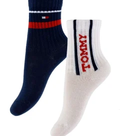 Strømper-Tommy Hilfiger Strømper - 2-pak - Tommy Original/Hvid