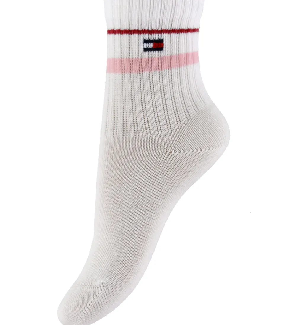Tommy Hilfiger Strømper*Strømper - 2-pak - Rosa/Hvid