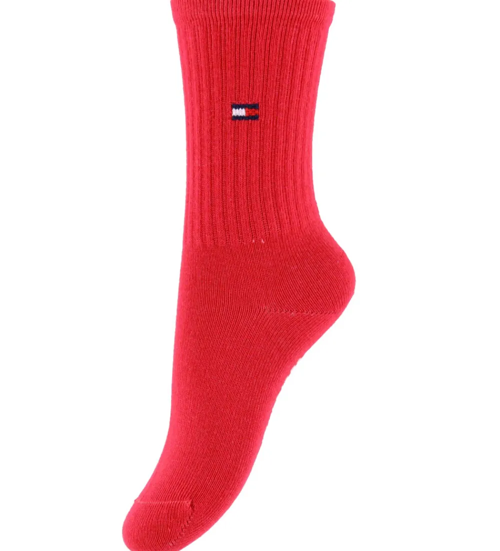 Strømper-Tommy Hilfiger Strømper - 3-pak - Rød/Rosa/Hvid