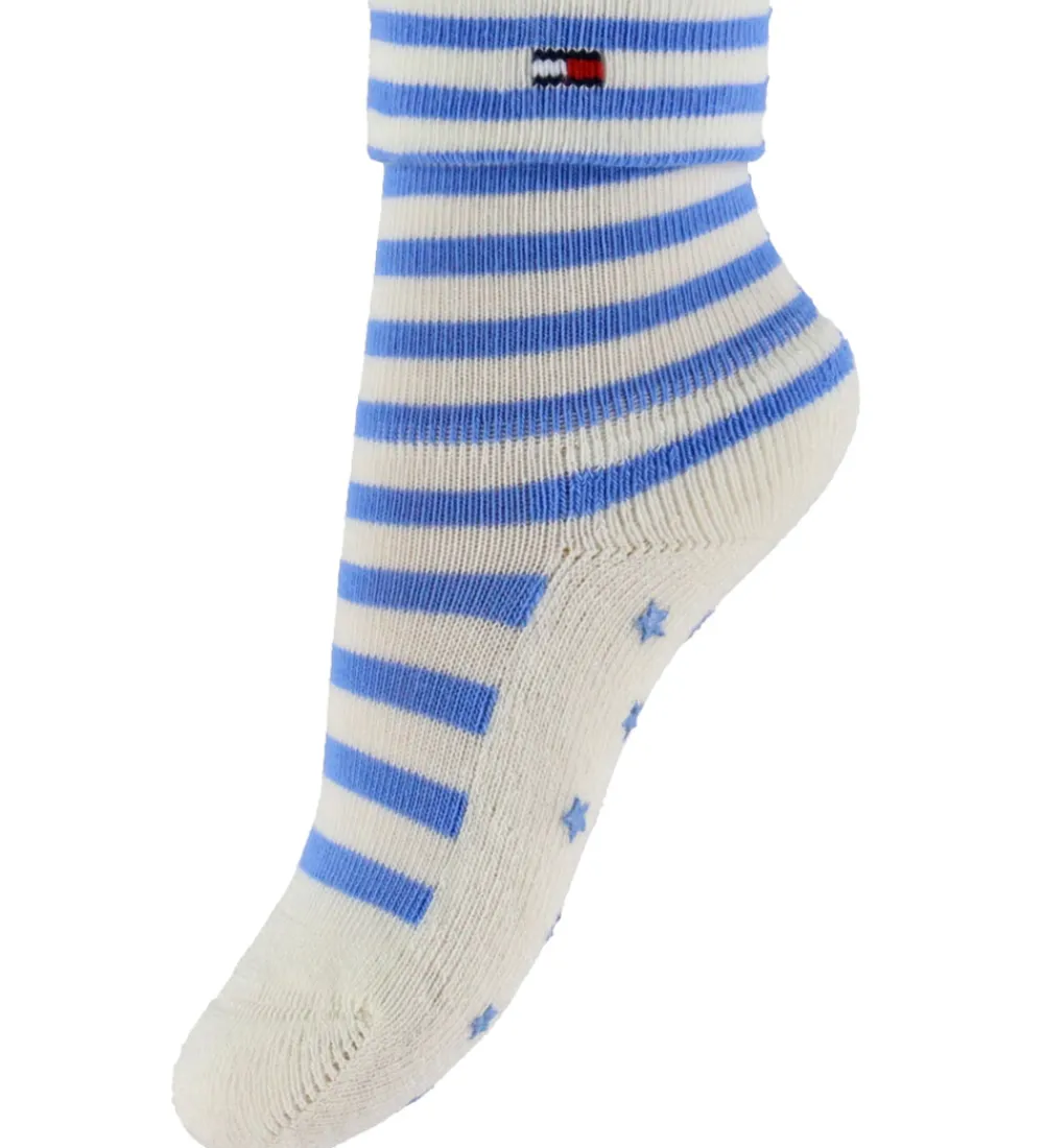 Strømper-Tommy Hilfiger Strømper - 2-pak - Lyseblå/Hvid