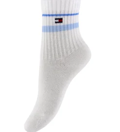 Strømper-Tommy Hilfiger Strømper - 2-pak - Lyseblå/Hvid