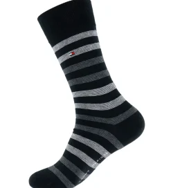 Strømper-Tommy Hilfiger Strømper - 3-pak - Sort m. Grå