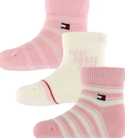 Strømper-Tommy Hilfiger Strømper - 3-pak - Rosa/Hvid
